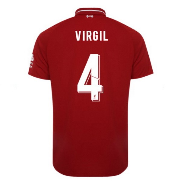 Maillot Football Liverpool Domicile Virgil 2018-19 Rouge